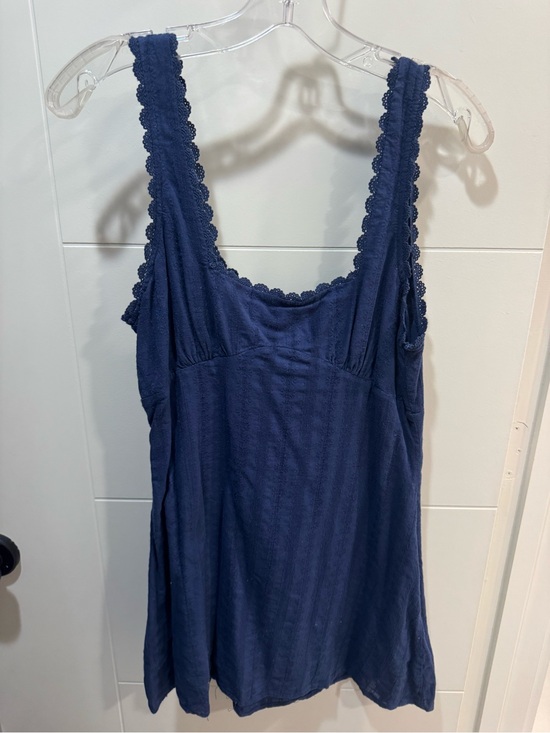 Princess Polly Dresses & Skirts - Princess Polly Navy Blue Mini Dress with Lace Trim